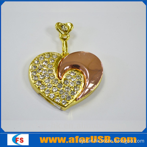 8GB Romantic Love heart usb, pink usb heart, full capacity custom wedding usb 2.0